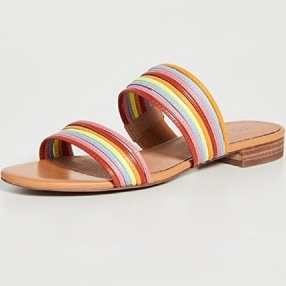 Madewell Women's The Meg Rainbow Slides Sandals Sz 7